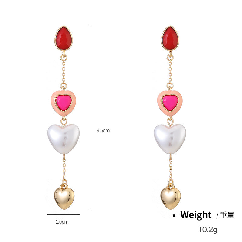 Wholesale 15PCS Valentine's Day Series Stacked Multi-Layer Love Necklaces